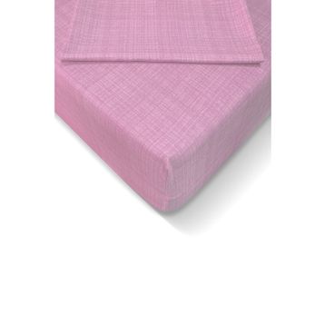 Alla Turca 100x200 cm Pembe Ranforce Lastikli Çarşaf Seti