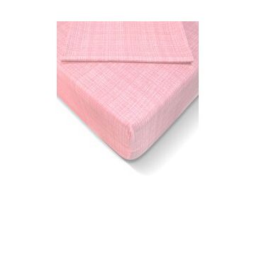 Alla Turca 100x200 cm Toz Pembe Ranforce Lastikli Çarşaf Seti