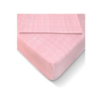 Alla Turca 120x200 cm Toz Pembe Ranforce Lastikli Çarşaf Seti