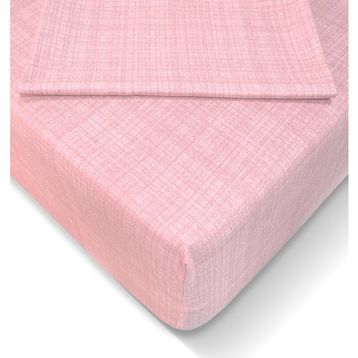 Alla Turca 120x200 cm Toz Pembe Ranforce Lastikli Çarşaf Seti