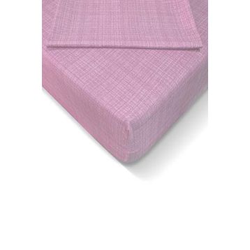 Alla Turca 160x200 cm Pembe Ranforce Lastikli Çarşaf Seti