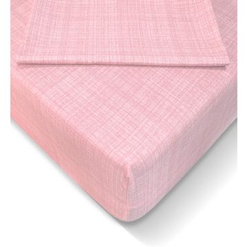 Alla Turca 160x200 cm Toz Pembe Ranforce Lastikli Çarşaf Seti