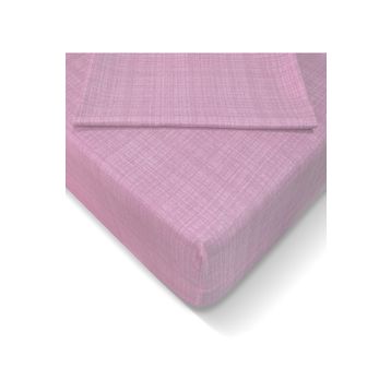 Alla Turca 180x200 cm Pembe Ranforce Lastikli Çarşaf Seti