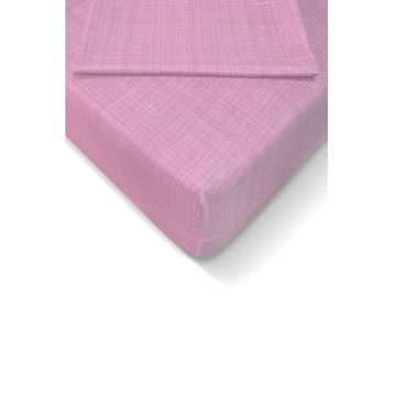 Alla Turca 180x200 cm Pembe Ranforce Lastikli Çarşaf Seti