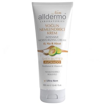 Alldermo 250 ml Avokado Tüp Nemlendirici El Kremi