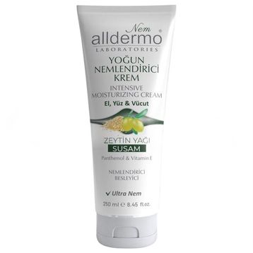 Alldermo Zeytinyağı 250 ml Susam Tüp Nemlendirici El Kremi