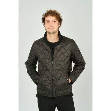 Allegro 4355 Haki Dik Yaka Fermuarlı Cep Detaylı Kapitone Erkek Mont
