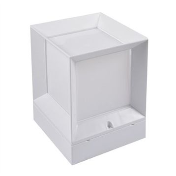 Alles 22.5 x 22.5 x 28 cm Beyaz Kasa Set Üstü Küp Bahçe Armatürü Dış Mekan Aplik