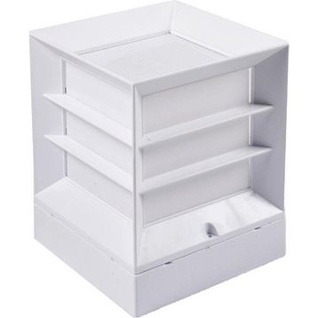 Alles 22.5 x 22.5 x 28 cm Beyaz Kasa Set Üstü Panjurlu Küp Bahçe Armatürü Dış Mekan Aplik