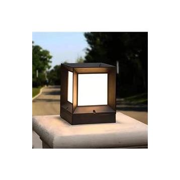 Alles 22.5 x 22.5 x 28 cm Siyah Kasa Set Üstü Küp Bahçe Armatürü Dış Mekan Aplik