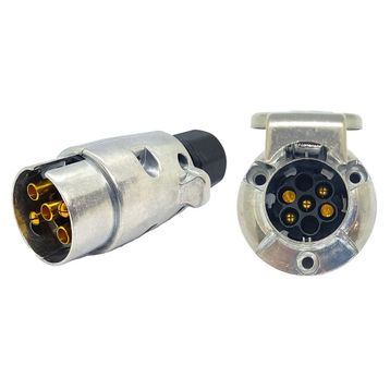 Allestock Metal 5 Pin Römork Fişi ve Soketi