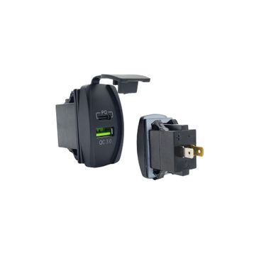 Allestock USB QC 3.0 ve Type-C PD Su Geçirmez Tekne Araba Araç Şarj Soketi
