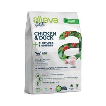 Alleva 1.5 kg Hairball Tahılsız Aloe Vera Tavuk ve Ördek Etli Yetişkin Kedi Maması