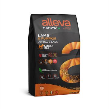 Alleva Natural Kuzulu ve Balkabaklı Düşük Tahıllı Küçük Irk 2 kg Yetişkin Köpek Maması