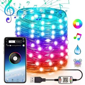 Ally 10 mt 100 Led RGB Bluetooth Telefonla Kontrol Edilen USB Led Lamba