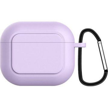 Ally ALL-35179 Mor Apple Airpods 3 Kancalı Ultra Ince Silikon Kulaklık Kılıfı