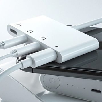 Ally Andriod USB Type-C 4 in 1 OTG Ses Adaptörü Çift DC 3.5 mm Jack