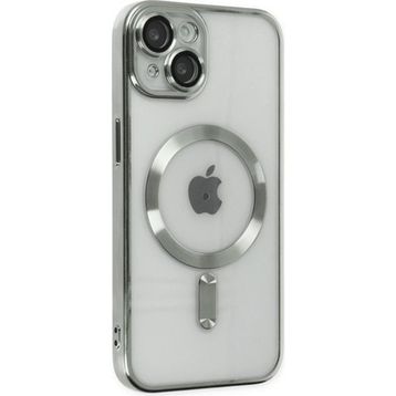 Ally iPhone 14 Plus 6.7 inç Renkli Kenar Lazer Çerçeveli Magsafe Uyumlu Silikon Cep Telefonu Kılıfı