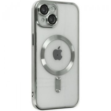 Ally iPhone 14 Plus 6.7 inç Renkli Kenar Lazer Çerçeveli Magsafe Uyumlu Silikon Cep Telefonu Kılıfı