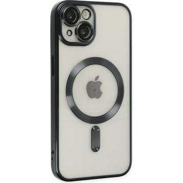 Ally iPhone 14 Plus 6.7 inç Renkli Kenar Lazer Çerçeveli Magsafe Uyumlu Silikon Cep Telefonu Kılıfı