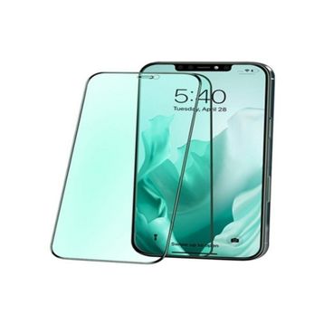 Ally Mobile Ally Iphone 12- 12 Pro 6.1 Siyah Anti Blue Green Light Göz Korumalı Tempered Full Ekran Koruyucu