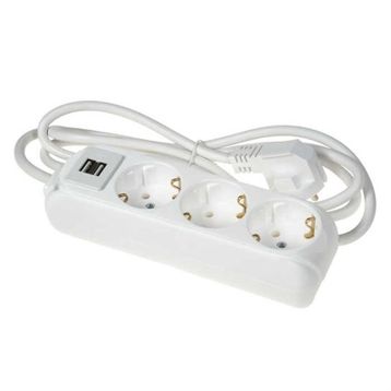 Almera Usb'li 3'lü 2 m Topraklı Priz