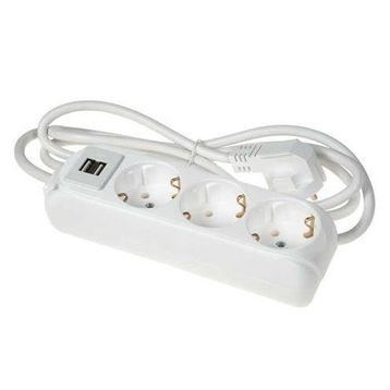 Almera Usb'li 3'lü 2 m Topraklı Priz