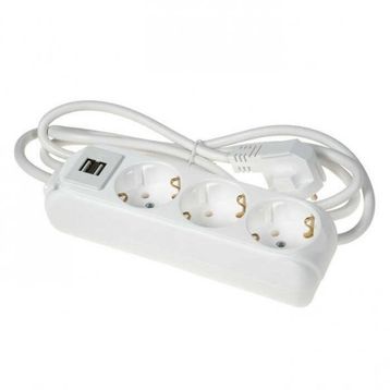 Almera Usb'li 3'lü 2 m Topraklı Priz