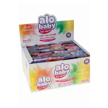 Alo Baby Kutuda 15 x 36 li Paket Islak Cep Mendili
