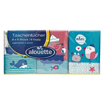 Alouette Çocuklar İçin 4 Katlı 8x6'lı Kağıt Mendil