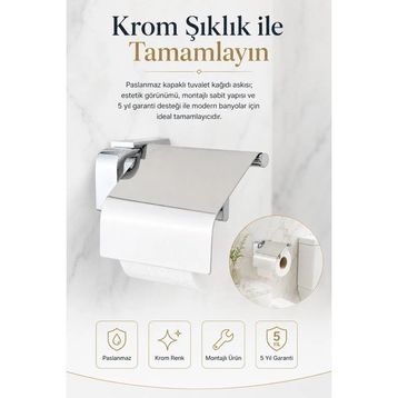 Alper Banyo F1 Model Krom Kapaklı Kağıtlık