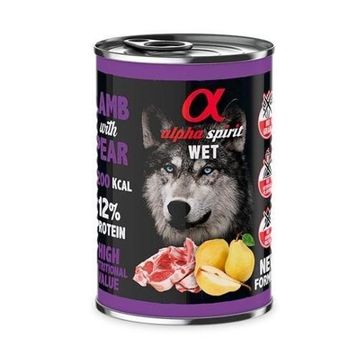 Alpha Spirit Wet Foot Armutlu Hindi Etli Yetişkin 400 gr Köpek Konservesi