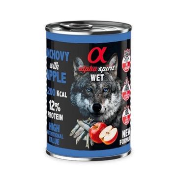 Alpha Spirit Yetişkin Hamsili Elmalı 400 gr Köpek Konservesi