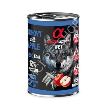 Alpha Spirit Yetişkin Hamsili Elmalı 400 gr Köpek Konservesi