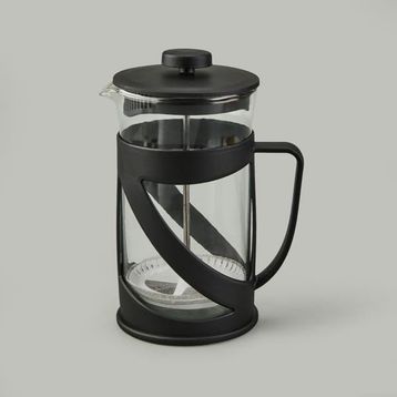 Alpina 600 ml Şeffaf Siyah French Press