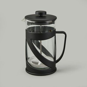 Alpina 600 ml Şeffaf Siyah French Press