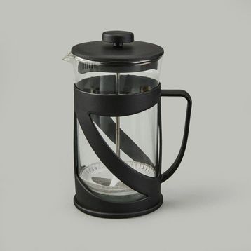Alpina 600 ml Şeffaf Siyah French Press