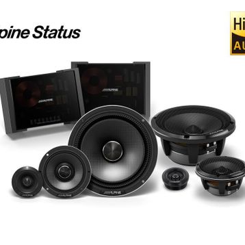 Alpine Status Yüksek Çözünürlüklü 6-1/2 inç 16,5 cm 3 Yönlü Slim Fit Bileşen Hoparlör Seti