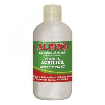 Alpino DV000120 250 ml Metalik Beyaz Akrilik Boya Şişe