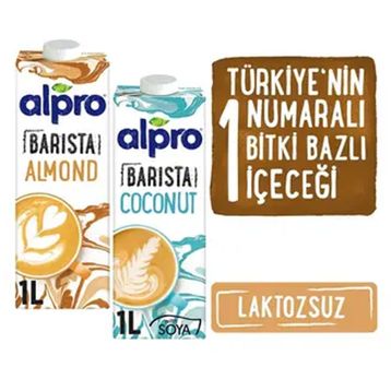 Alpro Barista 1 lt Badem Sütü & Hindistan Cevizi Sütü
