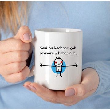 Alpşan Ticaret Babalar Günü Beyaz Kupa