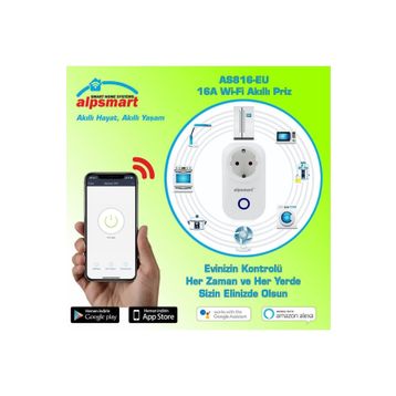 Alpsmart AS816-EU 16A Wi-Fi Akıllı Priz