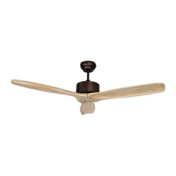 Alsanfan Hardwood Kahverengi Motorlu Krem Rengi Kanatlı Aydınlatmasız Duvar Kumandalı 132 CM Tavan Vantilatörü