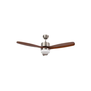 Alsanfan Modern Gri Motor Kahverengi Kanat Aydınlatmalı Uzaktan Kumandalı 132 cm Tavan Vantilatörü