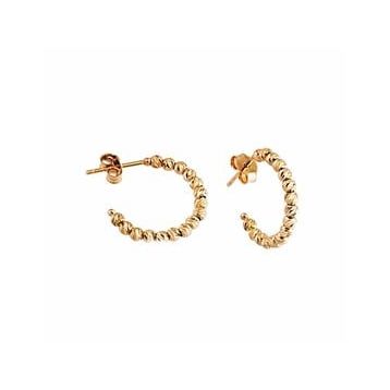 Altın Dorikalı 14k Gold Üç Renk Halka Küpe