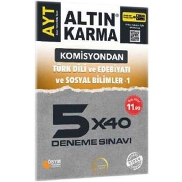 Altın Karma AYT Komisyondan AYT Türk Dili ve Edebiyatı ve Sosyal Bilimler 1 5x40 Deneme Sınavı