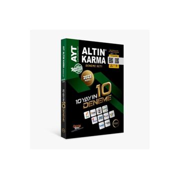 Altın Karma Yayınları 2022 Tyt Ayt 10 Farklı Yayın 10 Deneme Seti