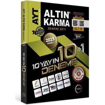 Altın Karma Yayınları 2023 AYT Tamamı Video Çözümlü 10 Farklı Yayın 10 Farklı Deneme ve Son 1 Yıl Çıkmış Sorular