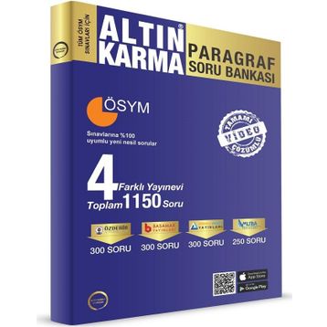 Altın Karma Yayınları Tüm Sınavlar İçin Paragraf Soru Bankası