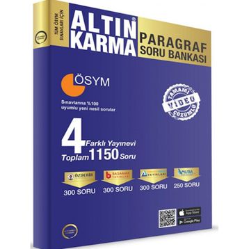 Altın Karma Yayınları Tüm Sınavlar İçin Paragraf Soru Bankası